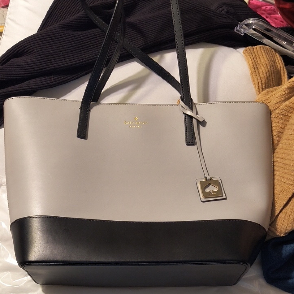 Kate Spade Two-Tone Gray and Black Tote